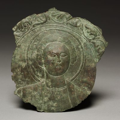 Door Plaque with the Head of a Saint, 500s by Byzantine School