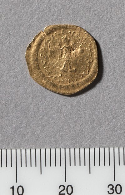 Half Tremissis of Justinian I, Constantinople, 527-565 (gold) by Byzantine School
