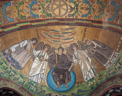 Italy, Emilia-Romagna, Ravenna, Basilica of San Vitale, Absidial Basin Mosaic by Byzantine School