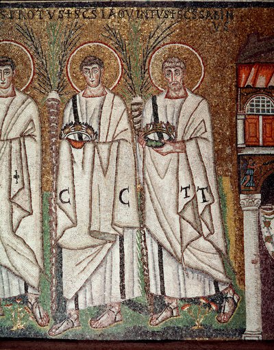 Procession of martyrs (detail) by Byzantine School