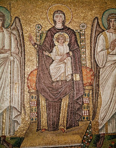The Byzantine virgin (detail) by Byzantine School