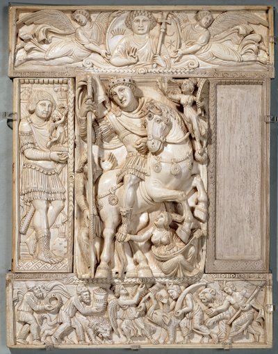 The Emperor Triumphant, known as the Barberini Ivory, 500-550 AD by Byzantine School