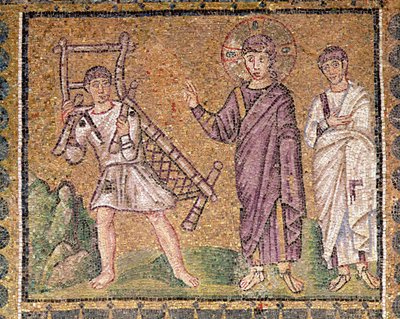 The Healing of the Paralytic of Capernaum, Scenes from the Life of Christ by Byzantine School
