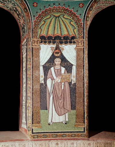 The bishop ecclesia (detail) by Byzantine School