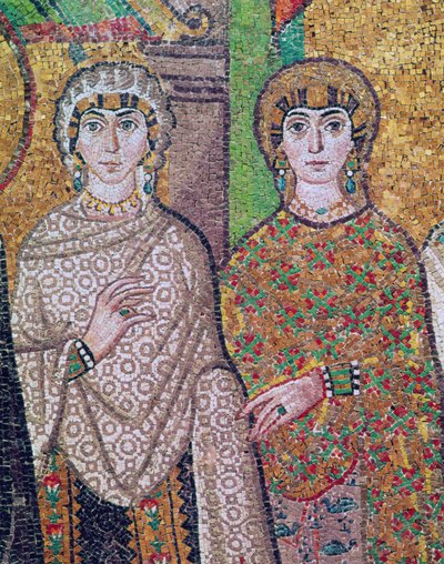 Two Attendant Ladies of the Empress Theodora by Byzantine School