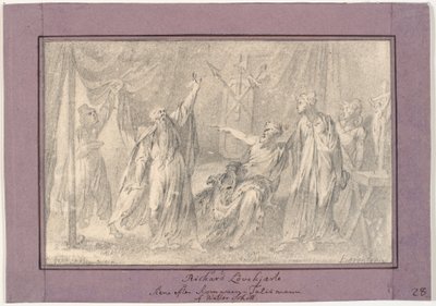 Richard the Lionheart. Scene from the Novel "The Talisman" (1825) by Walter Scott by C.A. Lorentzen