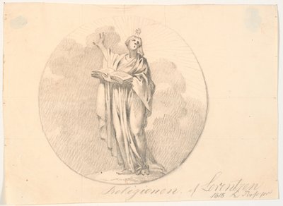 Symbol of Religion. A Standing Woman with a Book by C.A. Lorentzen
