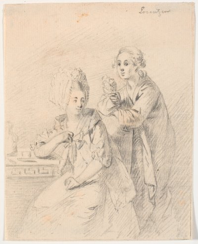 Draft for Portrait of College Deputy Frederik Carl Trant and Wife Cornelia, née Schumacher by C.A. Lorentzen