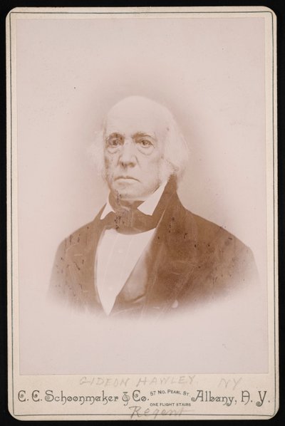 Portrait of Gideon Hawley 1785-1870 by CC Schoonmaker and Co