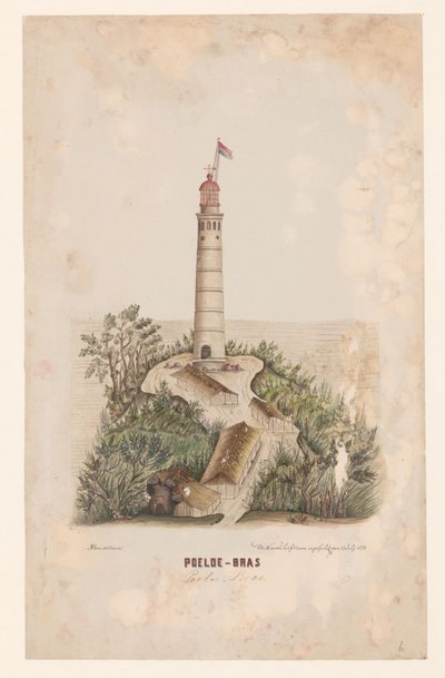 The New Lighthouse of Poeloe-Bras, Sumatra by C.D. Wulf (signed by artist)