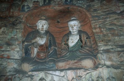 Sandstone Statues of Buddha in Yungang Grottoes, Shanxi Province, China by J.B. and Brown J. Rowbotham