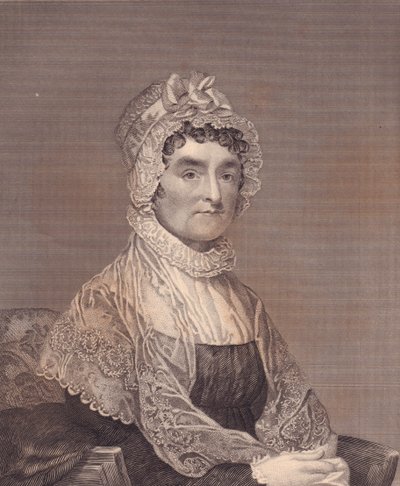 Portrait of Abigail Adams, wife of US President John Adams, engraving by G Stuart and F E Jones by J.B. and Brown J. Rowbotham