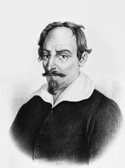 Portrait of Alessandro Tassoni (1565-1635), Italian poet and writer, engraving by J.B. and Brown J. Rowbotham