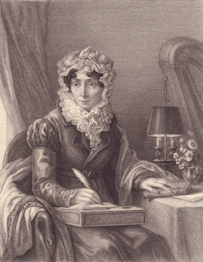 Portrait of French writer Stephanie-Felicite Ducrest de Saint Aubin, Madame de Genlis by J.B. and Brown J. Rowbotham