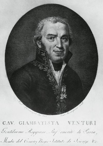 Portrait of Giovanni Battista Venturi, Italian physicist, diplomat, historian of science and discoverer of Venturi effect by J.B. and Brown J. Rowbotham