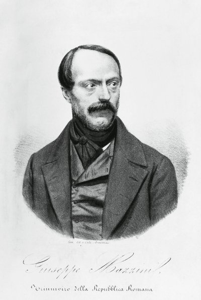 Portrait of Giuseppe Mazzini by J.B. and Brown J. Rowbotham