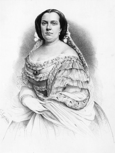 Portrait of Isabella II of Bourbon (1830-1904), Queen of Spain, engraving by J.B. and Brown J. Rowbotham