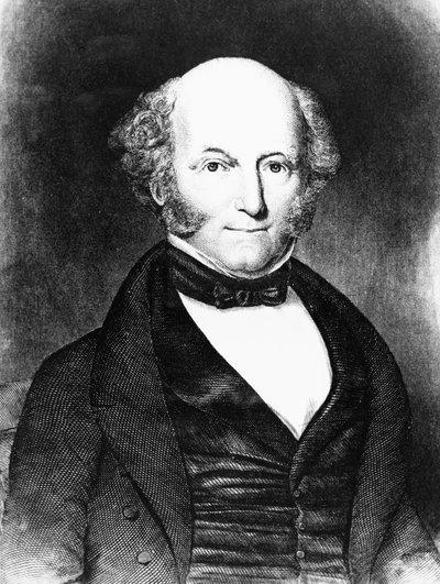 Portrait of Martin Van Buren (1782-1862), American lawyer and politician who served as 8th President of United States from 1837 to 1841, engraving by J.B. and Brown J. Rowbotham