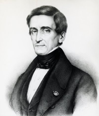 Portrait of Pellegrino Rossi (1787-1848), Italian jurist, lithograph by J.B. and Brown J. Rowbotham