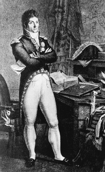 Portrait of Prince Louis-Alexandre Berthier (1753-1815), French general, Marshal of France and Minister of War of First French Empire, engraving by J.B. and Brown J. Rowbotham
