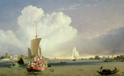 On the Hoogly River at Garden Reach below Calcutta, 1852 by C.J. Martin