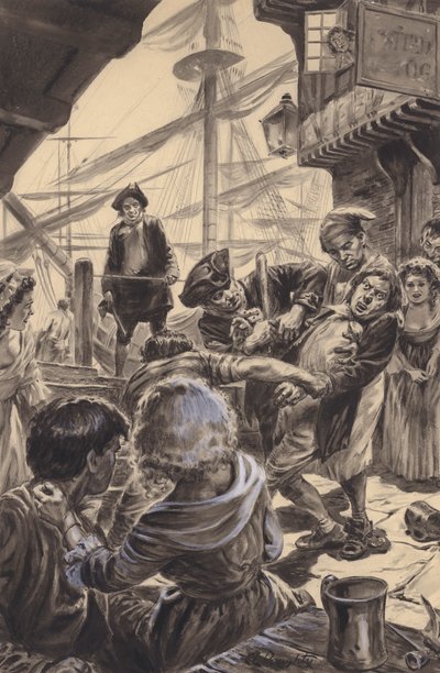 A press gang secures its victim by C.L. Doughty