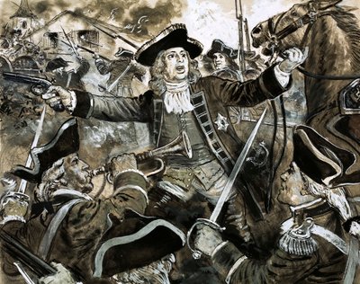 King George the Second on the battlefield at Dettingen by C.L. Doughty