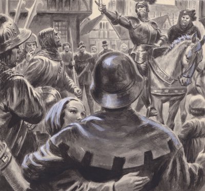 Quarrelling nobles recruited armies from the unemployed ex-servicemen who flooded into England after the Hundred Years