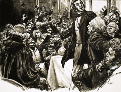 Thomas Huxley on the Lecture Platform by C.L. Doughty