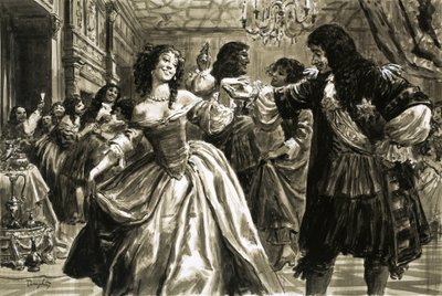 Unidentified ballroom dancers (17th century?) by C.L. Doughty