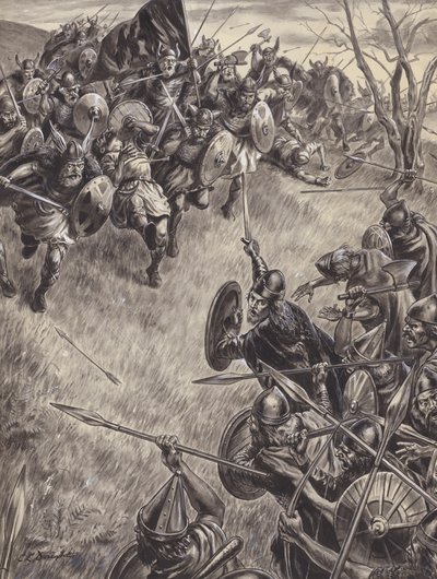 Unidentified battle scene by C.L. Doughty
