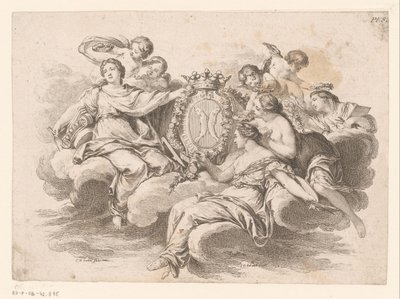 Allegorical Representation with Figures on a Cloud by C.O. Gelirnard