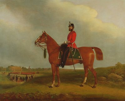 An Officer of the Bedford Light Infantry Militia Mounted on a Charger by C.P. Langley