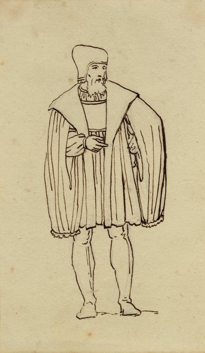 16th Century Costume Study by Christoffer Wilhelm Eckersberg