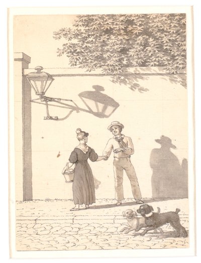 A Sailor Taking Leave of his Girl by Christoffer Wilhelm Eckersberg