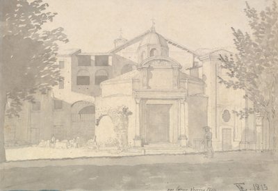 A Section of the Via Sacra, Rome The Church of Saints Cosmas and Damian by Christoffer Wilhelm Eckersberg