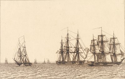 A Brig Sailing. Illustration for 