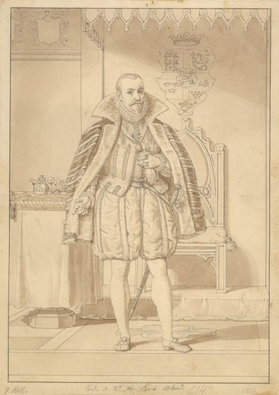 Frederik II in Coronation Robes by Christoffer Wilhelm Eckersberg