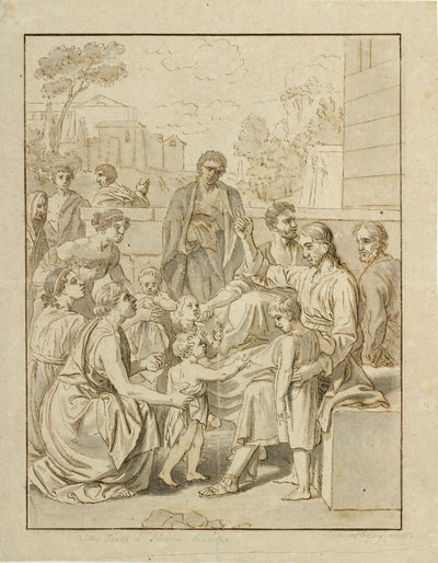 Christ letting the little children come to him by Christoffer Wilhelm Eckersberg