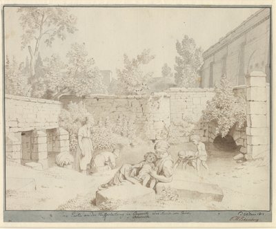 Parti ved den romerske vandledning i Arcueil, Paris by Christoffer Wilhelm Eckersberg