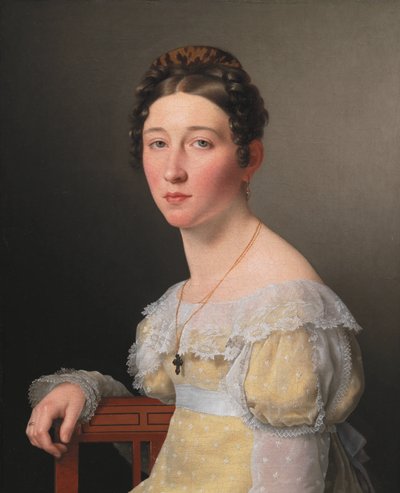 Portrait of Emilie Henriette Massmann, Betrothed of Frederik Wilhelm Caspar von Benzon by Christoffer Wilhelm Eckersberg