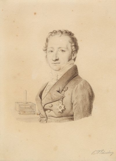 Portrait of the Norwegian Physicist Christoffer Hansteen. Bust Facing Left by Christoffer Wilhelm Eckersberg