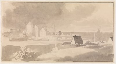 Prospect of Korsør by Christoffer Wilhelm Eckersberg