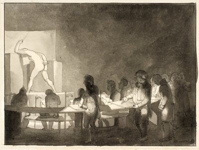 Satire on the Life Class at the Royal Academy of Fine Arts by Christoffer Wilhelm Eckersberg