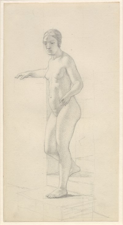Standing Female Model by Christoffer Wilhelm Eckersberg