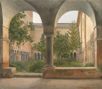 The Cloisters of San Lorenzo fuori le mura in Rome by Christoffer Wilhelm Eckersberg