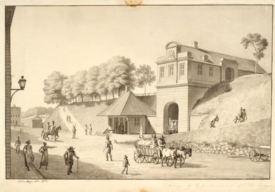 View Along the Rampart Towards Nørreport, Seen from Inside by Christoffer Wilhelm Eckersberg