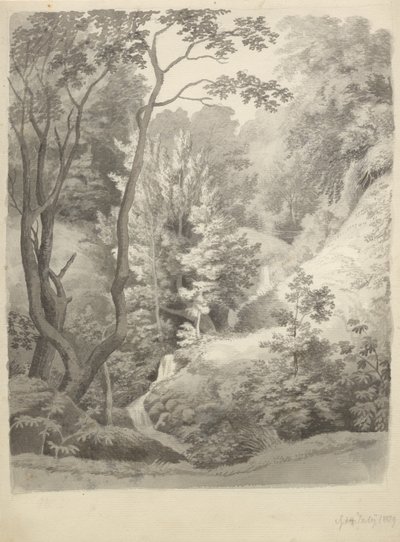 View of the Park of Liselund Manor on the Island of Møn by Christoffer Wilhelm Eckersberg