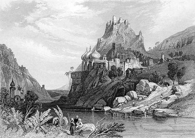 Ruins at Ettaia, Said to Have Been Caused by a Combat between Krishna and Kali, Engraved by E. Finden, from 