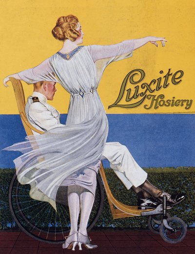 Advertisement for Luxite Hosiery, from Vogue magazine by C. Coles Phillips